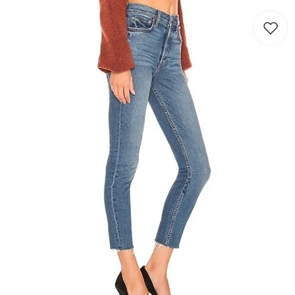 GRLFRND revolve straight leg denim karolina 100% cotton jeans, size 24 - Picture 1 of 9